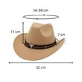 thumbnail image 6 of Cowboy Hat Hat Props Dress up Accessories Summer Decoration Sun Protection Hat Cowgirl Sombrero Caps for Women Men Khaki, 6 of 6