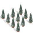 thumbnail image 1 of 10 piezas de 10 cm Mini árbol de Navidad de plástico con nieve helada Mini árbol de Navidad Decoraciones de nieve de invierno Decoraciones navideñas para el hogar y el escritorio, 1 of 5