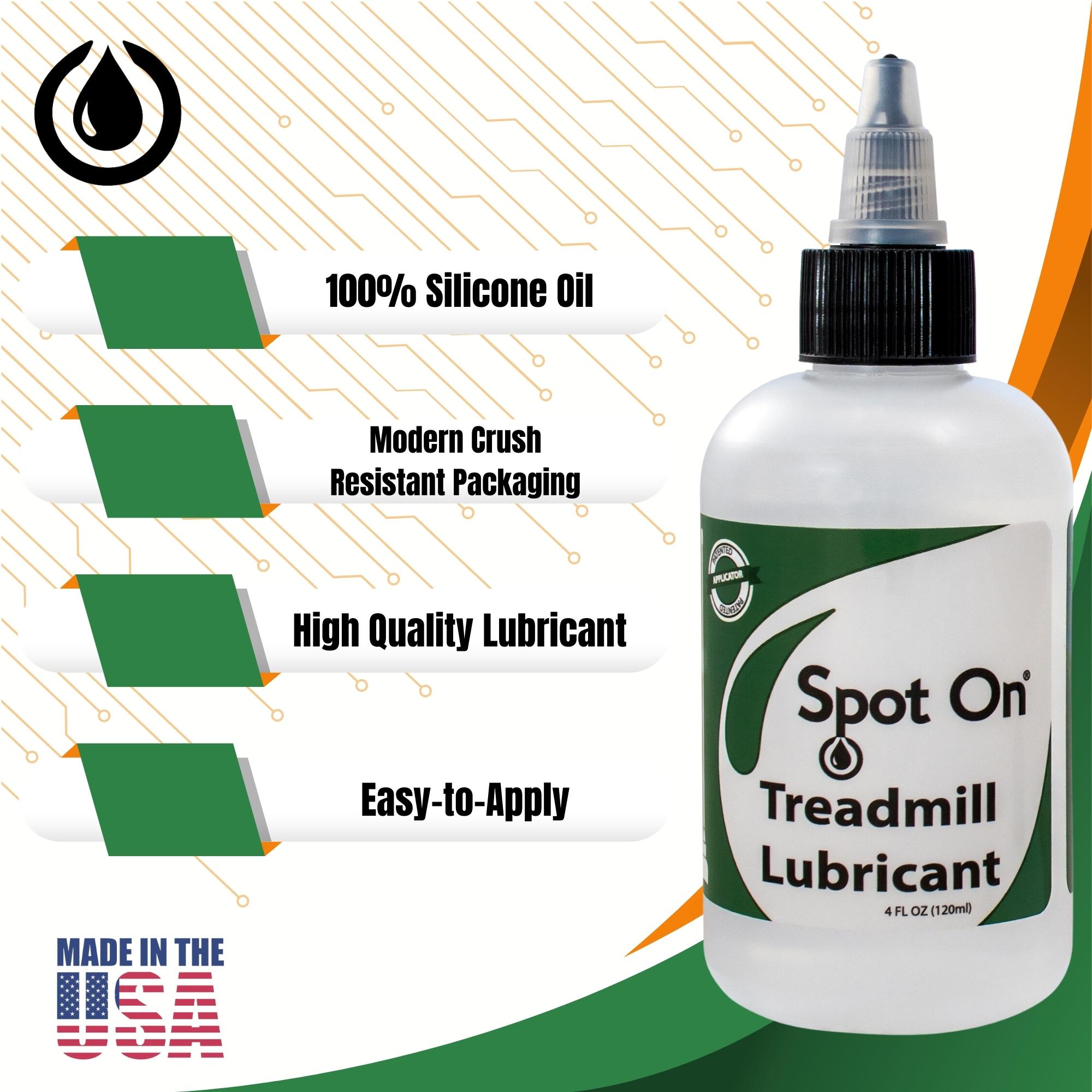 Spot On 100% Silicone Oil Treadmill Belt Lubricant Easy Squeeze Bottle, 4 fl oz - image 2 of 6
