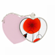 thumbnail image 1 of Resumen El círculo rojo Flores Pintura arte Corn poppy Bolsa de viaje Mirror maquillaje corazón rosa, 1 of 4