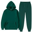 thumbnail image 2 of Plain Basic Track Suit for Women Fall Winter Long Sleeve Hoodie and Jogger Sweatpants 2 Piece Set Tracksuit, 2 of 3