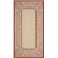 thumbnail image 2 of Safavieh Courtyard Cooper Botanical Indoor/Outdoor Area Rug, Natural/Red, 2'7" x 5', 2 of 10