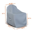 thumbnail image 2 of Covers & all Adirondack Chair Cover, 18 Oz Heavy Duty Waterproof UV & Weather Resistant All Season Protector, Outdoor Furniture Cover with Air Vents & Drawstrings (40" W x 37" D x 36" H, Gray), 2 of 6