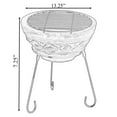 thumbnail image 4 of Vintiquewise 13.25" x 7.25" Round Clay Fire Pit with Metal Stand, 4 of 7