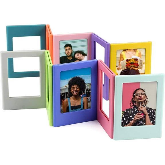 Magnetic Pack of 10 2.5x3.5 Picture Frame, Mini Picture Frames Set For Polaroid Frame Instax Frame Photo Frames for Refrigerator Wallet Size Picture Frames Shantmay