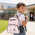 thumbnail image 3 of Uorisanigo Pink Cat Paw Print School Backpack for Girls Large Capacity, Lightweight Elementary Daypack with Side Water Bottle Pocket, Perfect for Preschool Camping, 3 of 7