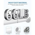 thumbnail image 6 of 2 PACK Closet Rods for Hanging Clothes, 17 to 28 Inches Stepless Adjustable Metal Closet Rod, 1.3 Inches Heavy Duty Clothes Hanging Rod for Closet Wardrobes Laundry RV, White, 6 of 7