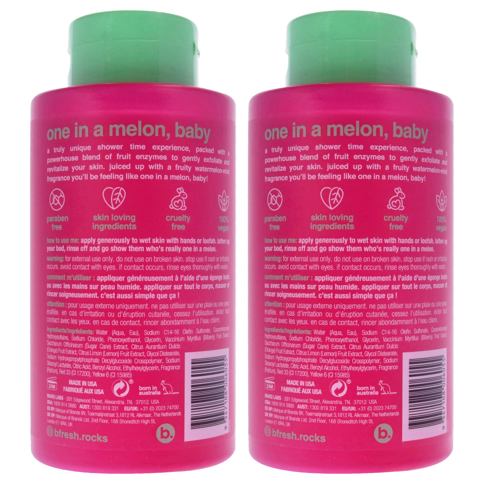 B.Tan Youre One In A Melon Body Wash - Pack of 2 , 16 oz Body Wash