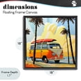 thumbnail image 4 of Stupell Industries Tropical Road Trip Beach Van Black Floating Frame Canvas Art, 18 x 18, by John Jaster, 4 of 8