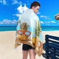 thumbnail image 4 of Coolnut Beach Towels Pineapple Starfish Camping Towels Wood Summer Sand Free Beach Towel, 30"x60" Large Beach Towels Quick Dry Bath Travel Towels Pool Yoga Beach Mat for Men Women, 4 of 6