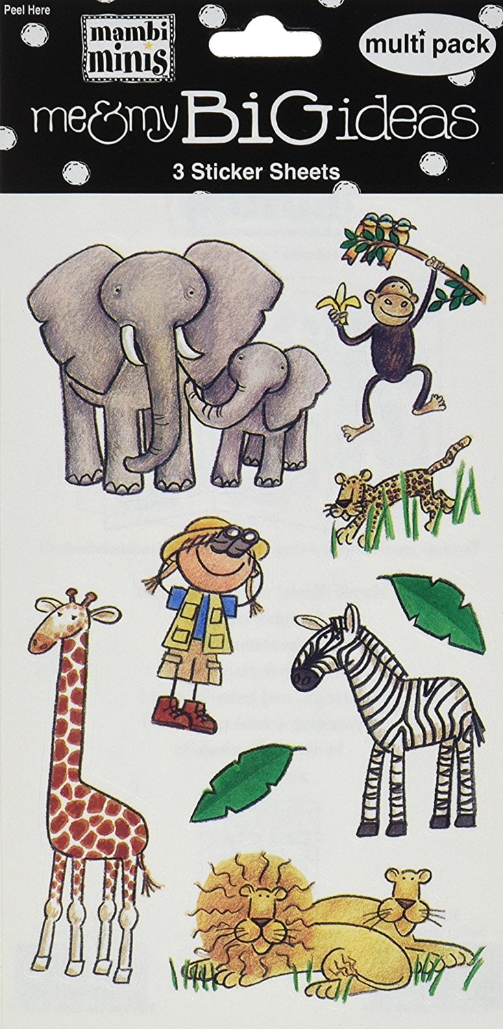 Jolee's WILD THING Boutique Stickers ZOO ANIMALS FOREST ANIMALS NEW 