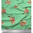 thumbnail image 1 of Soimoi Velvet Fabric Leaves & Lily Floral Decor Fabric Printed Yard 58 Inch Wide, 1 of 3