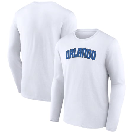 Men s White Orlando Magic Alternate Logo Long Sleeve T-Shirt