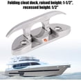 thumbnail image 3 of Crampons de Bateau avec Attaches Marines, Crampons Pliants en Acier Inoxydable, Rabattables, 4-1/2 Pouces, 3 of 5