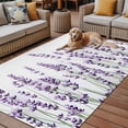 thumbnail image 2 of Fsddascl Purple Lavender Outdoor Rug for Patio/Deck/Porch, Non-Slip Large Area Rug 5 x 8 Ft, Spring Botanical Garden Florals Motifs Indoor Outdoor Rugs Washable Area Rugs, Camping Rug Carpet, 2 of 5