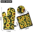 thumbnail image 6 of Sunflower Kitchen Oven Mitt and Pot Holder Sets 2 Pcs for Baking, Cooking and Grilling, Heat Resistant Up To 392 °F, 6 of 7