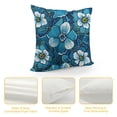 thumbnail image 4 of BANET Throw Pillow Cushion Case, Nostalgic Look Flowers Squares Tile Mosaic Inspired Motif, Accent Double-Sided Digital Printing 22x22in, 4 of 5