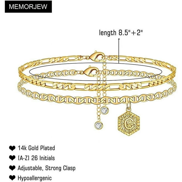 Initial 2024 ankle bracelet