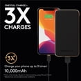 thumbnail image 3 of Duracell Charge10 Portable Power Pack, 10000mAh Mobile Black Power Bank, DMP-PB-Charge10, 3 of 14