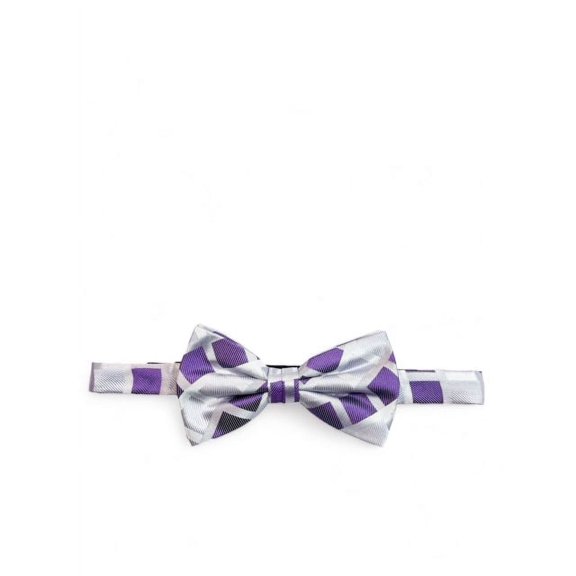 Purple Checkered Silk Bow Tie