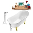 thumbnail image 5 of Tub, Faucet and Tray Set Streamline 67" Clawfoot NH340GLD-CH-120, 5 of 9