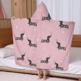 thumbnail image 5 of Cute Cartoon Dachshund Hooded Bath Towel，60"x35" for Ages 3 To 12 Kids, Quick Dry Lightweight Soft Microfiber Hood Beach Towel Cover Up for Kids, 5 of 7