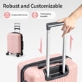 thumbnail image 3 of Ktaxon Luggage Set 2 Piece Carry-on, PP Hard Shell Suitcase 14" 20" Luggage Sets Spinner Wheels, Rose, 3 of 9