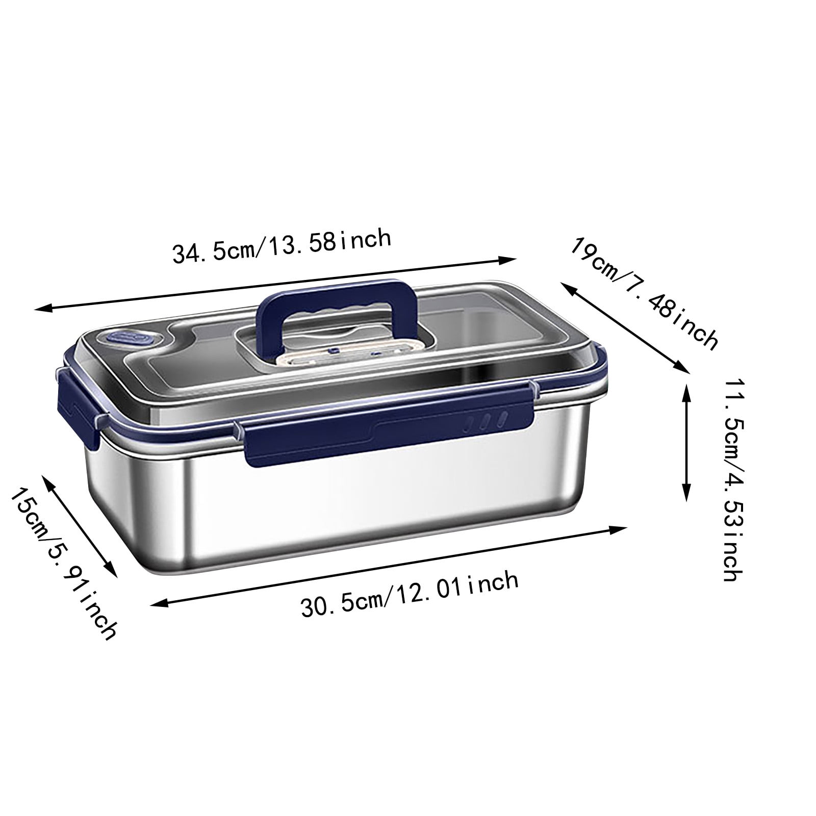 Airtight Food Storage Containers With Lids Food Grade 316 Stainless Steel Leakproof Design Large Capacity For Kitchen Use Stackable And Portable For Outdoor Activities