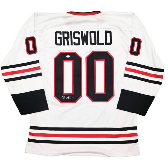 Christmas Vacation Chevy Chase Autographed White Jersey Clark Griswold JSA 252794