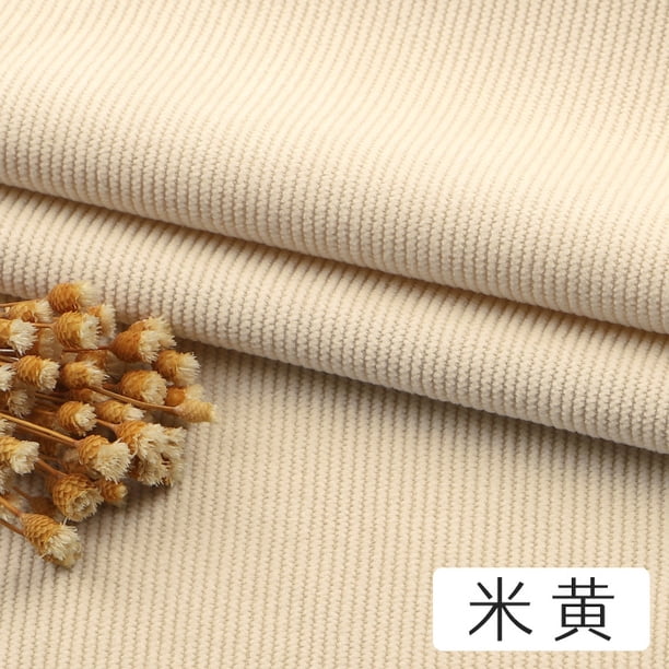 Xiao Hua Tela de Costura de Felpa Beige con Rayas Finas -1 Pieza, 59.06 Pulgadas de Ancho y 39.37 Pulgadas de Largo, Textura de Felpa, Adecuada para Ropa DIY y Decoración de Manualidades DIY