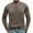 Khaki, variant on Shirts for Men 2024,Men's Fall And Winter Fashion Casual Solid Color Sports Round Neck Pullover Button Sweater Long Sleeve Round-Neck Loose Vacation Tee Shirts
