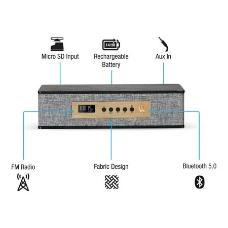 iLive - Portable Bluetooth Speaker - Gray