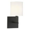 thumbnail image 1 of Savoy House Waverly 1 Light Modern Metal Sconce in Matte Black, 1 of 7