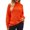 Orange, variant on Lovskoo Sweaters for Women Plus Size Turtleneck Knit Loose and Comfortable Long Sleeve Sweaters Blue