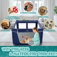 thumbnail image 2 of Parque infantil para cachorros de 42 x 42 x 25.6 pulgadas con puerta, corral para perros o perros pequeños, corral para mascotas de cerca de perro para interiores y exteriores, bolígrafo de seguridad, 2 of 7