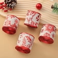 thumbnail image 4 of Zhuge Cinta navideña de 10 yardas, cinta de tela para envolver regalos, decoración de árboles de Navidad, decoración para el hogar y la Navidad para exteriores e interiores, estilo M, 4 of 5