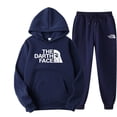 thumbnail image 2 of Conjunto de ropa deportiva para hombre y mujer, sudadera con capucha y pantalones con cordón, ropa deportiva de otoño, 2 piezas, 2 of 5