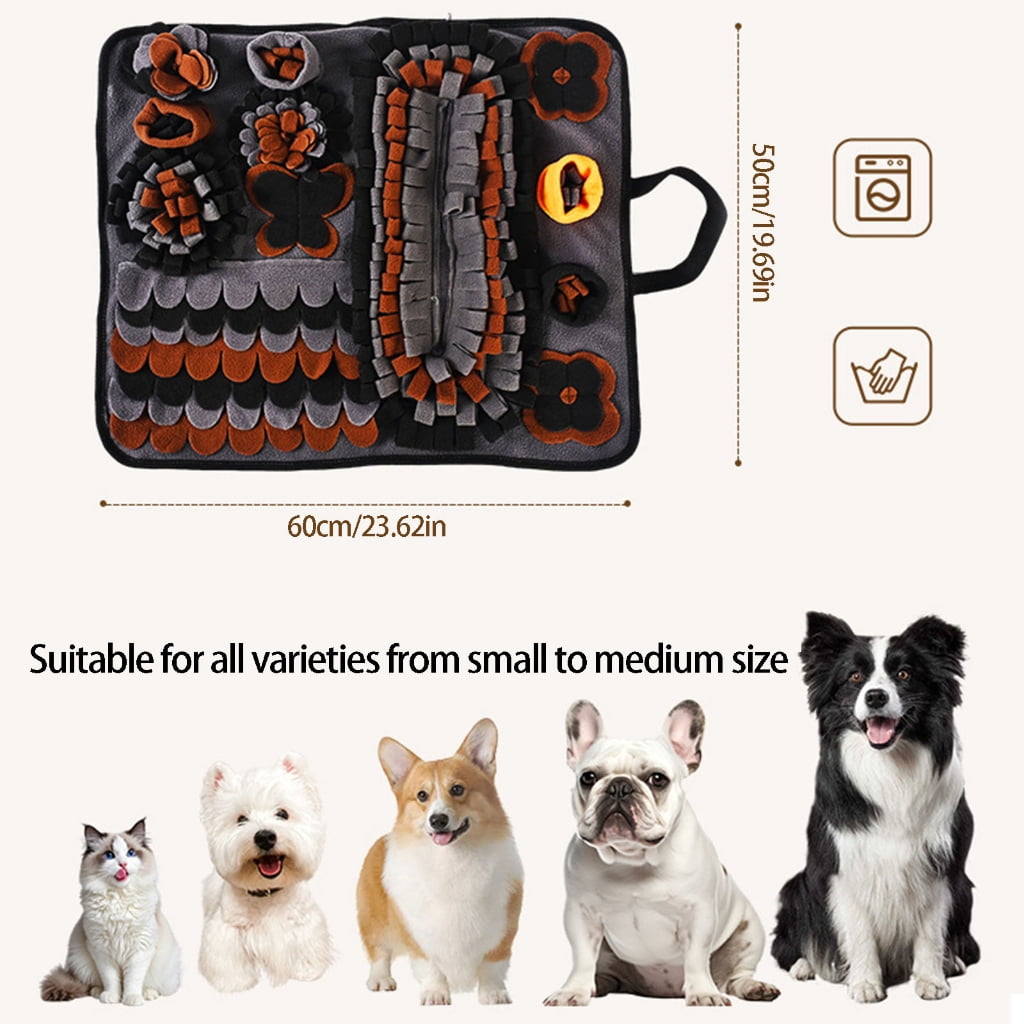 Miiottaa Dog Snuffle Toy Puzzle Chew Enrichment Toy Mat for Small Medium Large Dogs