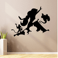 thumbnail image 2 of Princess Jasmine And Abu The Monkey Aladdin The Sultan's Castle And Genie Silhouette Vinyl Wall Art Sticker Wall Decal Home Kids Room Study Room Boys Wall Décoration Design Décor Size (18x20 inch), 2 of 3