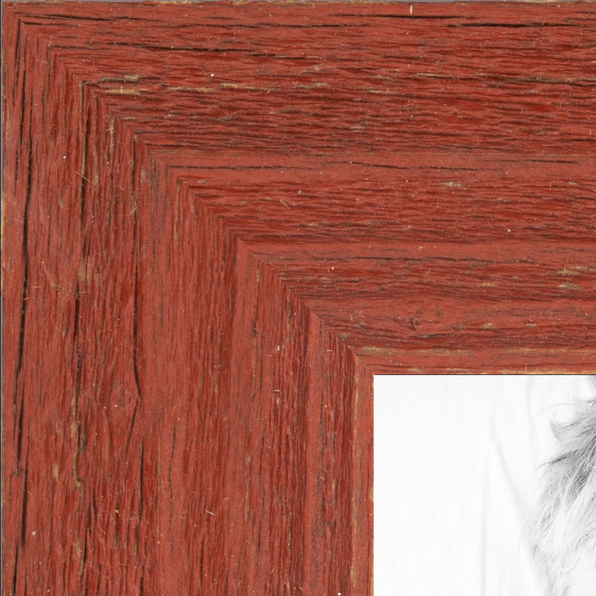 ArtToFrames 11x17 Inch Real Reclaimed Red Barnwood Picture Frame, This Red Wood Poster Frame is