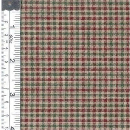 Textile Creations CC-320 Country Cupboard Fabric, Green Check, 15 yd.