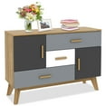 thumbnail image 1 of Costway Armoire de Rangement Autoportante Armoire Moderne au Sol avec 2 Portes et 3 Tiroirs, 1 of 10