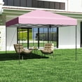 thumbnail image 2 of Gymax 10 X 10 FT Pop up Canopy Tent w/ Portable Carrying Bag 8 Stakes 4 Wind Ropes Pink, 2 of 10