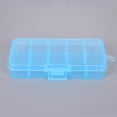 thumbnail image 5 of Thinsony 10 Grid Plastic Jewelry Removable Storage Box Beads Container Earring Blue 12.8x6.5x2.2cm 1Set, 5 of 5