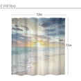 thumbnail image 5 of Beach 72Wx72H Shower Curtain Ocean Landscape Nautical Bathroom Curtain Set Coastal Sunrise Scenic Sea Wave Sky Sunset Bath Curtain Cloth Fabric Bathroom Accessories Decor with 12 Hooks, 5 of 6