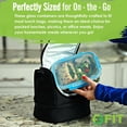 thumbnail image 3 of FIT Strong & Healthy Glass Meal Prep Containers, 2 & 3 Compartments - Portion Control, Lunch Container Set, Food Storage, Airtight Lids, Oven & Freez, 3 of 7