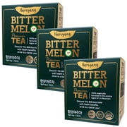 Hamyang 100% Korean Organic Premium Bitter Melon Tea, No Preservatives, Gluten-Free, Promotes Healthy Blood Sugar Level Value Pack - .6g x 45