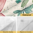 thumbnail image 4 of Spring No Hooks Shower Curtain with Snap-in Liner Gradient Red Yellow Blue Butterfly Watercolor Farmhouse Shower Curtains for Bathroom, Waterproof, Easy Install, Washable 72"x78", 4 of 9