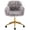 Gray, variant on Westice Faux Fur Home Office Desk Chair, Fluffy Vanity Makeup Chairs with Wheels for Women, White