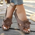thumbnail image 2 of Modisza Women Orthopedic Wedge Floral Sandals Wide Width Comfortable Beach Slides Summer Dressy Slippers Walking Shoes size 9.5 Brown, 2 of 7